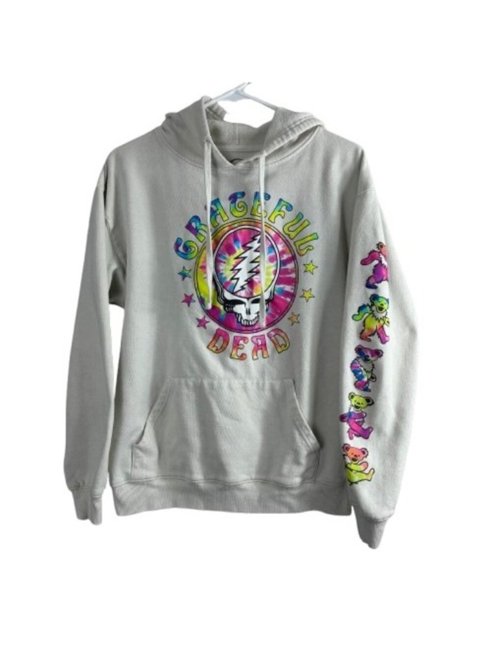 Grateful Dead Steal Your Face Tie Dye Logo Licensed Hoodie Sz